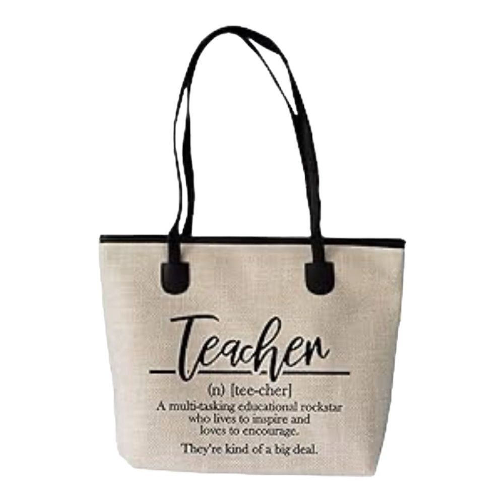 Teacher Definition Printed Book Tote Teaching Work Bag Cute Funny Teacher Gift